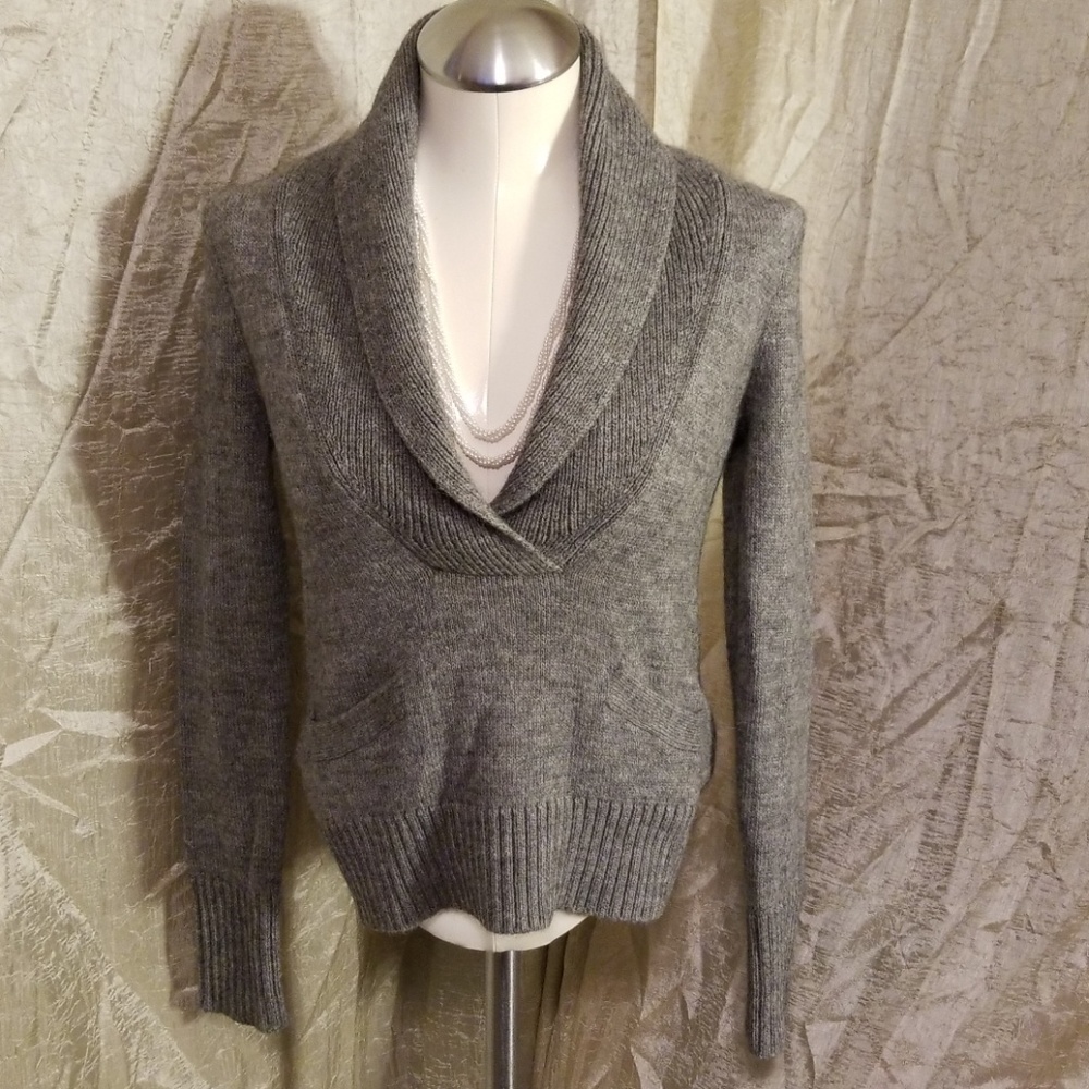 Gray J Crew sweater.